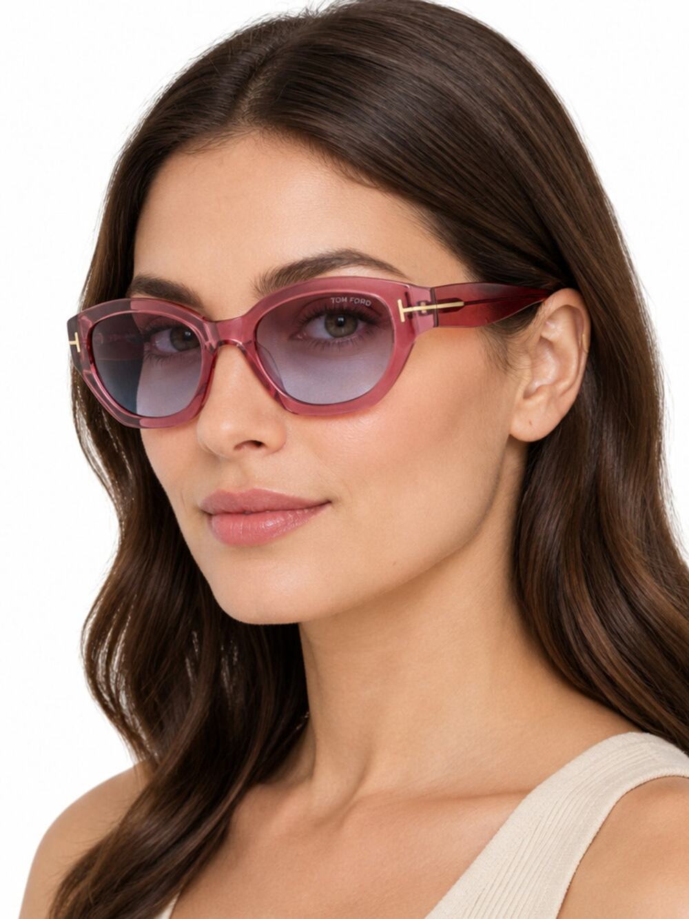 NEW Tom Ford FT1086 66Y Pink Sunglasses Authentic